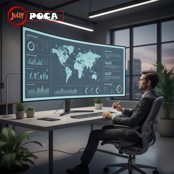 a focused investor using a strategic news and policy dashboard to cut through financial noise