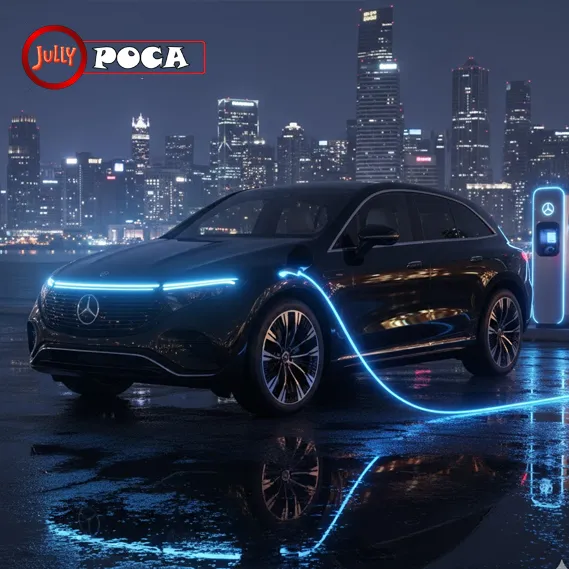 the all-electric eqe suv charging for another quiet, emission-free journey